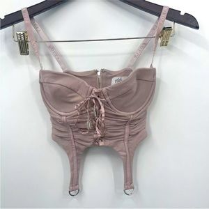 Oh Polly Bra Bustier Corset Cropped Top Women’s Size 0